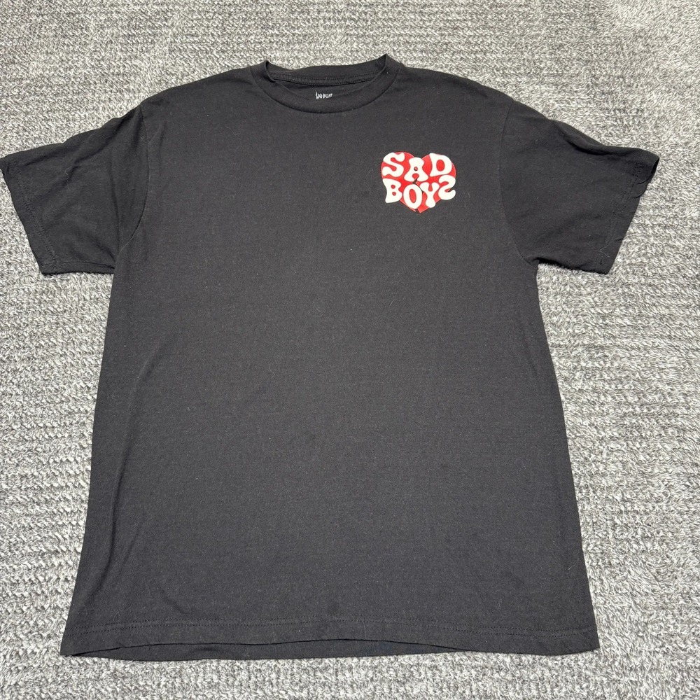 Sad Boyz Mens‎ T Shirt L Black Graphic Tee Corazon Ya No Sufras Broken Heart